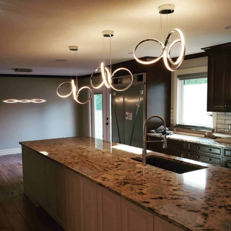 electrician calgary - elegant kitchen lighting